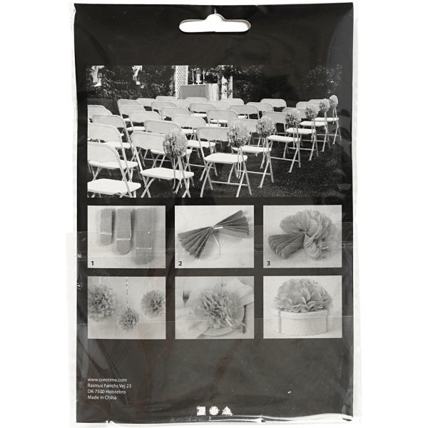 Papierpompons - hellrot - 3 Stk Papierpompons - hellrot - 3 Stk