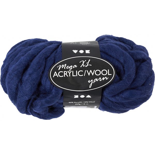 XL-Acrylgarn mit Wolle - 300 g - Dunkelblau XL-Acrylgarn mit Wolle - 300 g - Dunkelblau