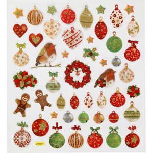 Aufkleber - Weihnachtskugeln und Dekoration Aufkleber - Weihnachtskugeln und Dekoration