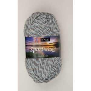 Wikingergarn Sportlappen 50g - Grau/Hellblau (585) SR Wikingergarn Sportlappen 50g - Grau/Hellblau (585) SR
