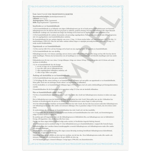 Zukünftige Vollmacht Zukünftige Vollmacht