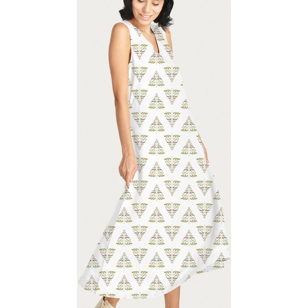 Gemusterter Jersey 145 cm - Kürbistanne - Weiß Gemusterter Jersey 145 cm - Kürbistanne - Weiß