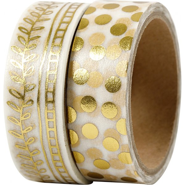 Vivi Gade Washite-Klebeband - Gold - Rang und Punkte - Folie Vivi Gade Washite-Klebeband - Gold - Rang und Punkte - Folie