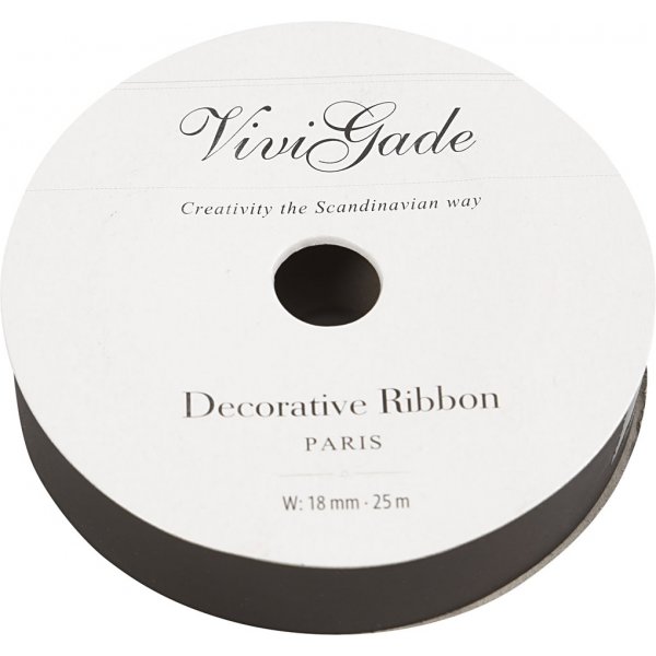Geschenkband - Schwarz - Matt - 25 m Geschenkband - Schwarz - Matt - 25 m