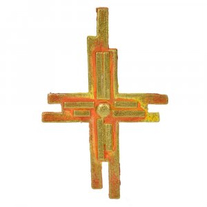 Wachsdekorationen - GelbRotes Kreuz (110x63 mm) Wachsdekorationen - GelbRotes Kreuz (110x63 mm)