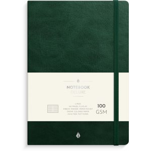 Notebook Deluxe A5, dunkelgrün liniert Notebook Deluxe A5, dunkelgrün liniert