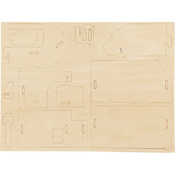 3D-Konstruktionsfigur - Haus mit Terrasse