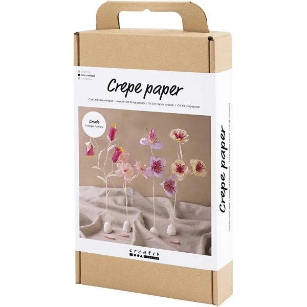 DIY Kit Krepppapier, Pastellfarben, Blume DIY Kit Krepppapier, Pastellfarben, Blume