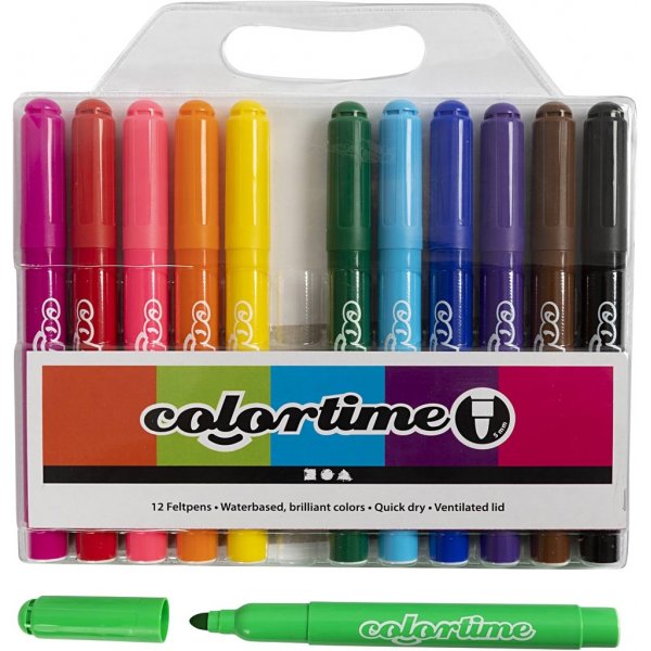 Colortime Bleistifte - Standardfarben - 2 mm - 12 Stk Colortime Bleistifte - Standardfarben - 2 mm - 12 Stk