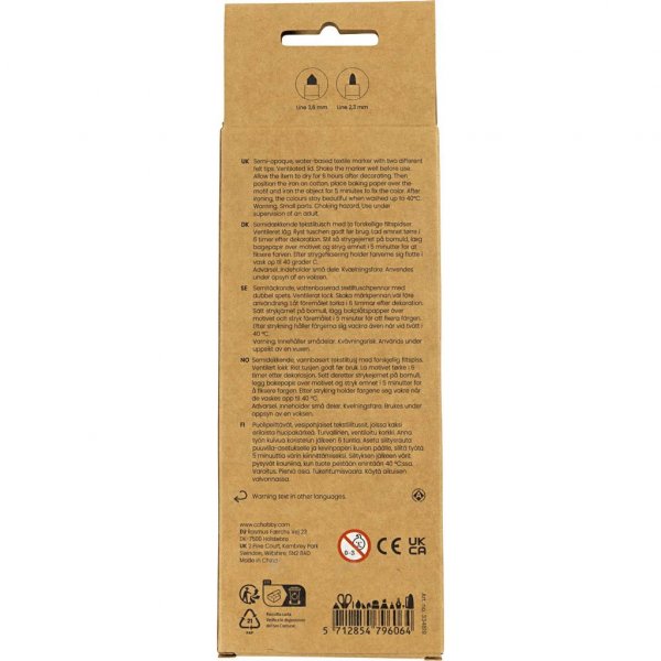 Textilmarker - Standardfarben - 6 Stk