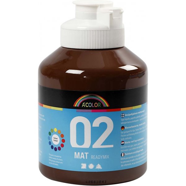 Schulfarbe - Acryl - braun - matt - 500 ml Schulfarbe - Acryl - braun - matt - 500 ml