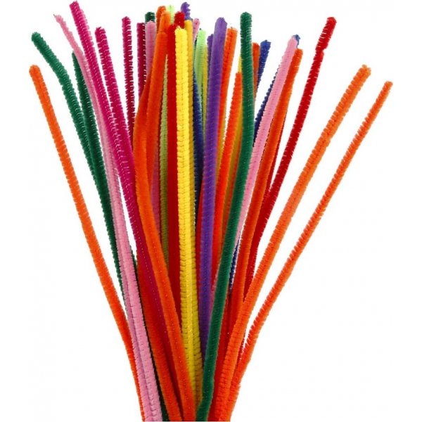 Pfeifenreiniger - 6 mm - gemischte Farben - 50 Stk