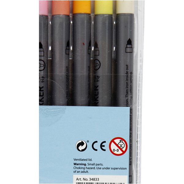 Textilmarker - Komplementärfarben - 20 Stk Textilmarker - Komplementärfarben - 20 Stk