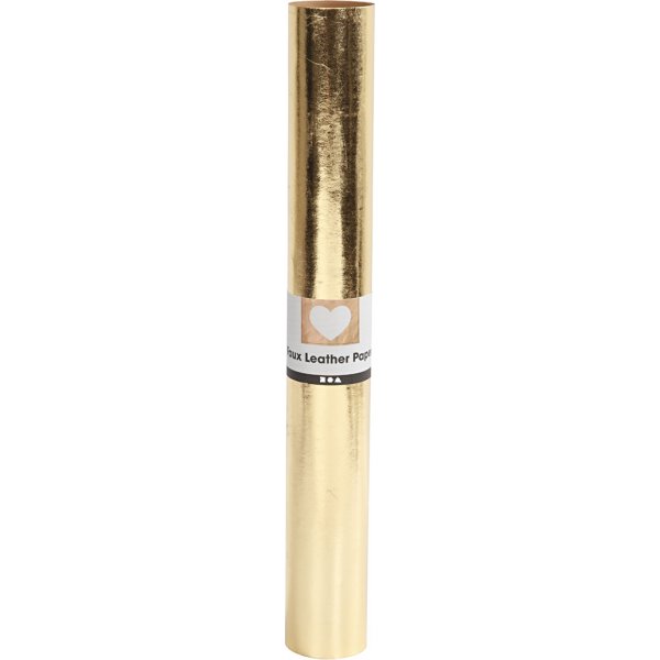 Lederpapier - Gold - Uni, Folie - 1 m