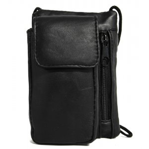 Schwarze Tasche aus Lammnappaleder Schwarze Tasche aus Lammnappaleder