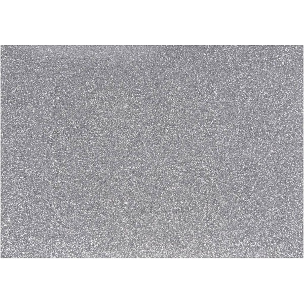 Bügelstoff - Silber - Glitzer - A5 Bügelstoff - Silber - Glitzer - A5