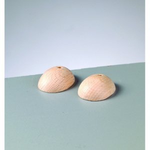Holzfüße 30 x 25 mm - unbehandelte Eiform Holzfüße 30 x 25 mm - unbehandelte Eiform