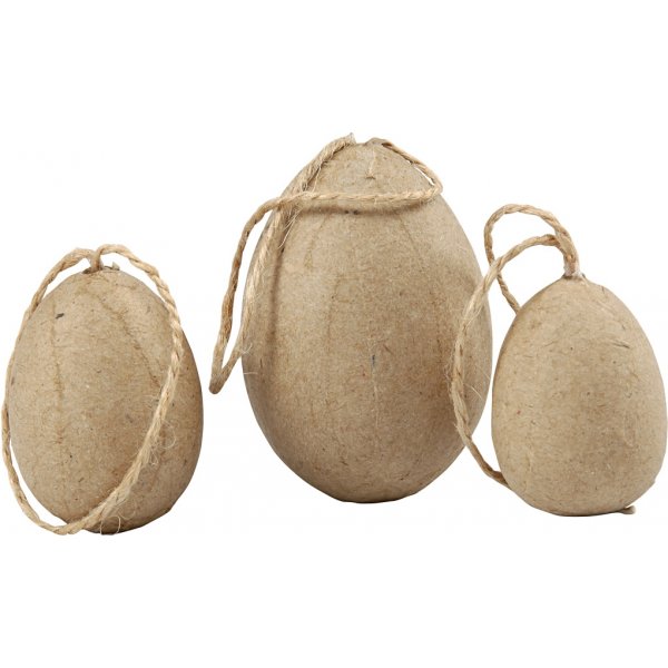 Eier - Pappmaché - 6 Stk Eier - Pappmaché - 6 Stk
