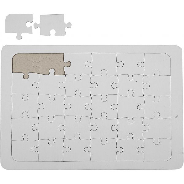 Puzzle - weiß - 21 x 30 cm - 10 Teile Puzzle - weiß - 21 x 30 cm - 10 Teile