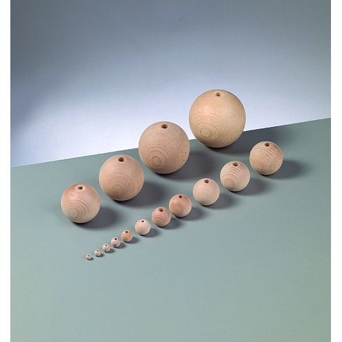 Holzkugeln mit Lchern (viele verschiedene Gren und Mengen)
