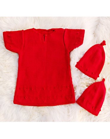 Strickmuster - Strickjacke, Kleid und Mützen in Struktur Strickmuster - Strickjacke, Kleid und Mützen in Struktur