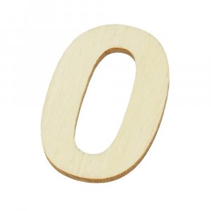 Unbehandelte Holzzahlen 40x2 mm - 0 Unbehandelte Holzzahlen 40x2 mm - 0