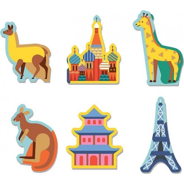 Geographie-Puzzle - Weltkarte Geographie-Puzzle - Weltkarte