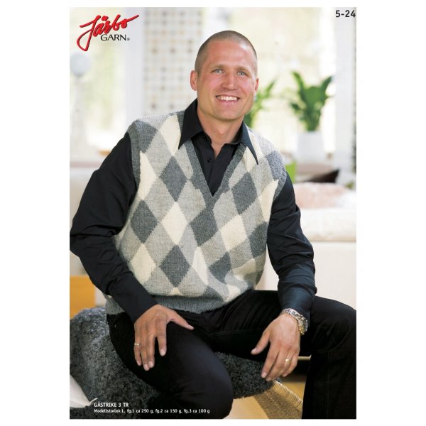 Strickmuster - Pullunder mit Dominoquadraten