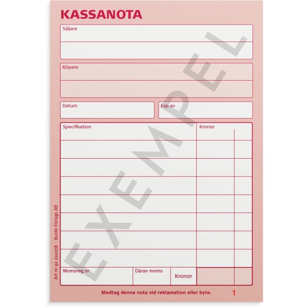 Quittung - A6 nummeriert Quittung - A6 nummeriert