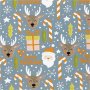 Geschenkpapier - Weihnachtsmann - Weihnachtsgeschenk - Lutscher - Rentier - 100 m