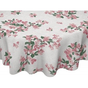 Wachstuch rund - Elsie pink Wachstuch rund - Elsie pink