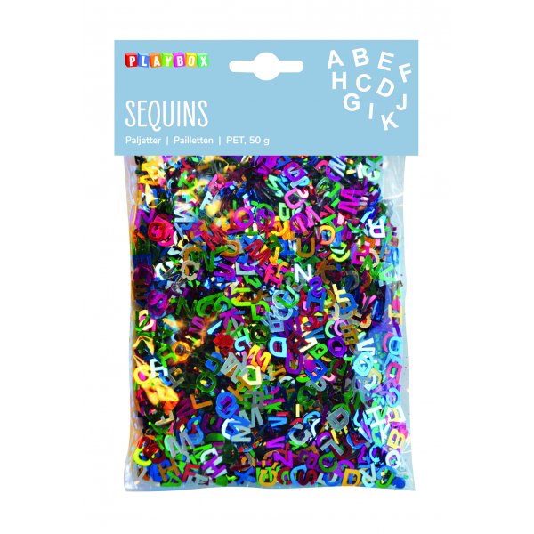 Pailletten 50 g Buchstaben Pailletten 50 g Buchstaben