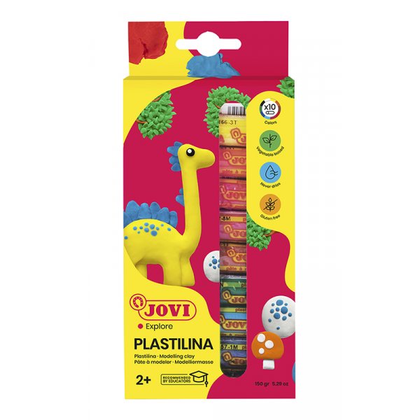 Ton - Jovi Plastilina - 10er-Pack in gemischten Farben 15 g