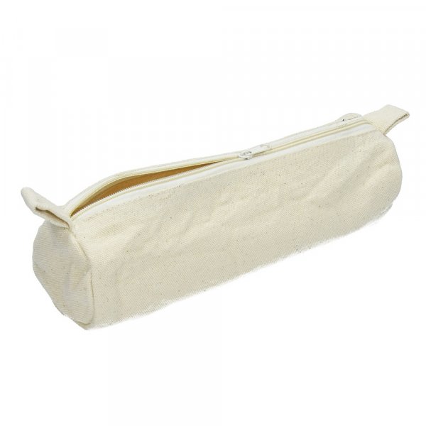 Baumwollartikel 22,5 x  7 cm - Naturbaumwolle 350g/m Federmppchen rund