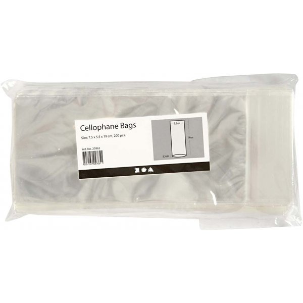 Zellophantüten für Karten 7,5 x 5,5 cm - 200 Stk Zellophantüten für Karten 7,5 x 5,5 cm - 200 Stk