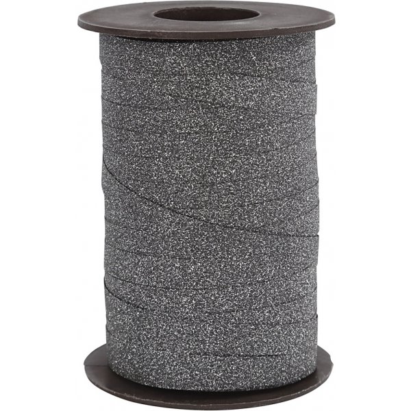 Geschenkkordel - Schwarz - Glitzer - 100 m Geschenkkordel - Schwarz - Glitzer - 100 m
