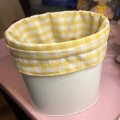 Kundenbild Baumwollstoff Gingham Medium Quadrate - Gelb-Weiß - 147 cm