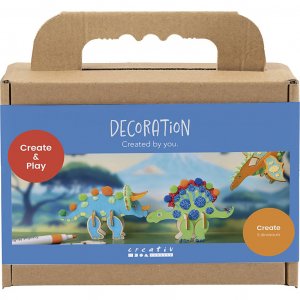 Mini-DIY-Deko-Set Dinosaurier Rot Blau Grün Orange 3 Stück Mini-DIY-Deko-Set Dinosaurier Rot Blau Grün Orange 3 Stück