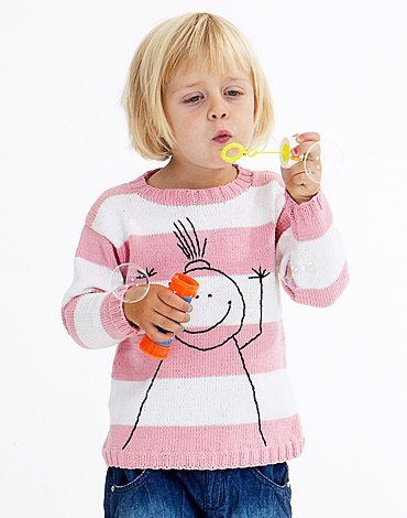 Strickanleitung - Strickpullover mit Strichmännchen und Mütze (12026-N) Strickanleitung - Strickpullover mit Strichmännchen und Mütze (12026-N)