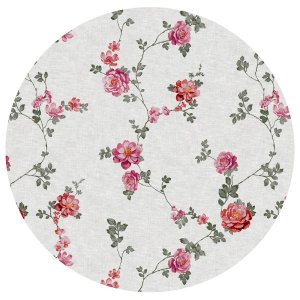 Wachstuch mit Blumenrankenmotiv - Rosa Wachstuch mit Blumenrankenmotiv - Rosa