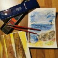 Kundenbild Aquarellblock, geklebt, rauer Hain, Bögen, 300 g - A5