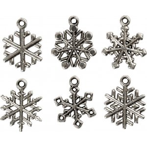 Charms - Schneeflocken - Antiksilber - 18 Stk Charms - Schneeflocken - Antiksilber - 18 Stk