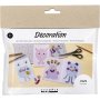 Mini DIY Kit Dekoration, Pastellfarben, Monster Collage