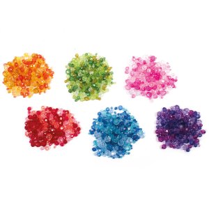 Facettierte Perlen - 6 Farben x 50 g Facettierte Perlen - 6 Farben x 50 g