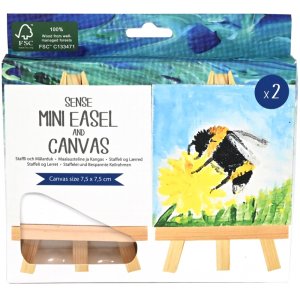 Leinwand mit Staffelei Mini 7,5 x 7,5 cm 2er-Pack FSC® Leinwand mit Staffelei Mini 7,5 x 7,5 cm 2er-Pack FSC®