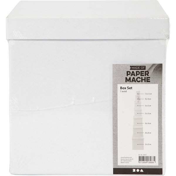 Boxen - weiß - quadratisch - 7 Stk Boxen - weiß - quadratisch - 7 Stk