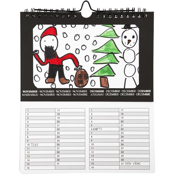 Ewiger Kalender - 19 x 23 cm - 6-tlg Ewiger Kalender - 19 x 23 cm - 6-tlg