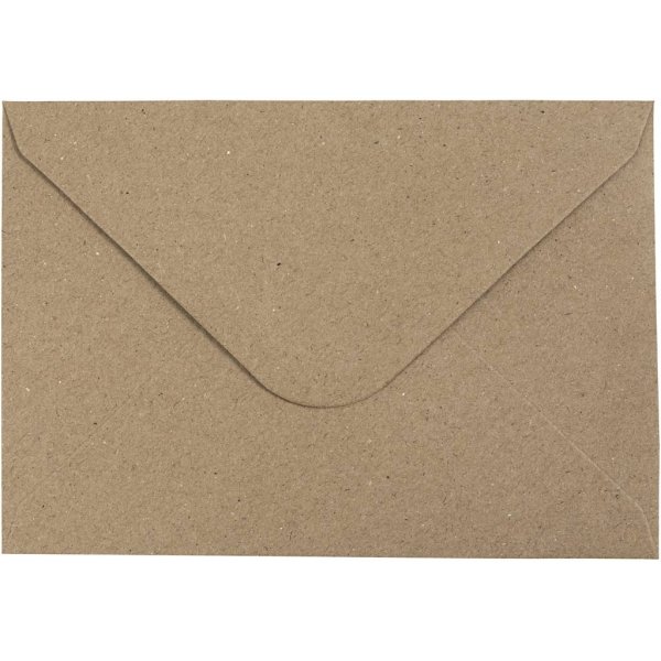 Recycelter Umschlag - Natur - 11,5 x 16 cm - 50 Stk Recycelter Umschlag - Natur - 11,5 x 16 cm - 50 Stk