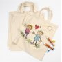 Textiltasche - helle Natur - 38x42 cm - 5 Stk