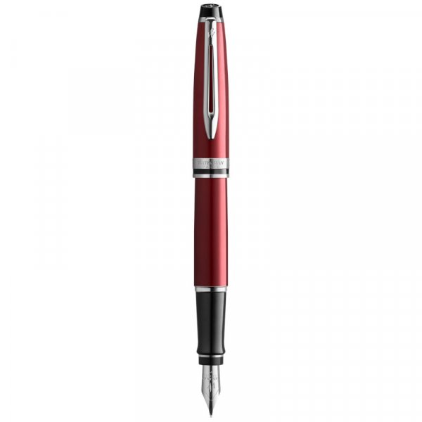 Fllfederhalter Waterman Expert Dark Red - Chrome Trim - Medium